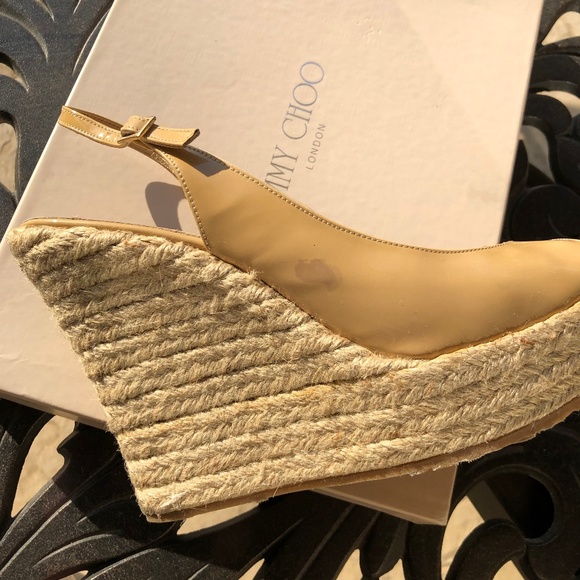 Jimmy Choo Polar Patent Espadrille Wedge - Picture 6 of 9